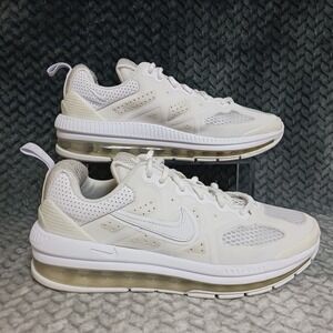 Nike Air Max Genome GS Triple White Youth Shoes CZ4652-104 Size 6.5Y Women's 8
